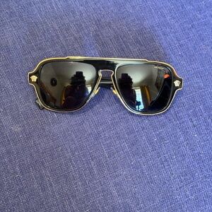 Versace Black and Gold Sunglasses